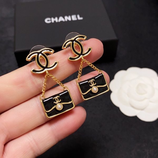 18K CC Classic Bag Pendant Earrings - Image 8