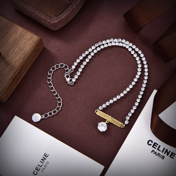 18K Triomphe Line Diamonds Necklace - 图片 3