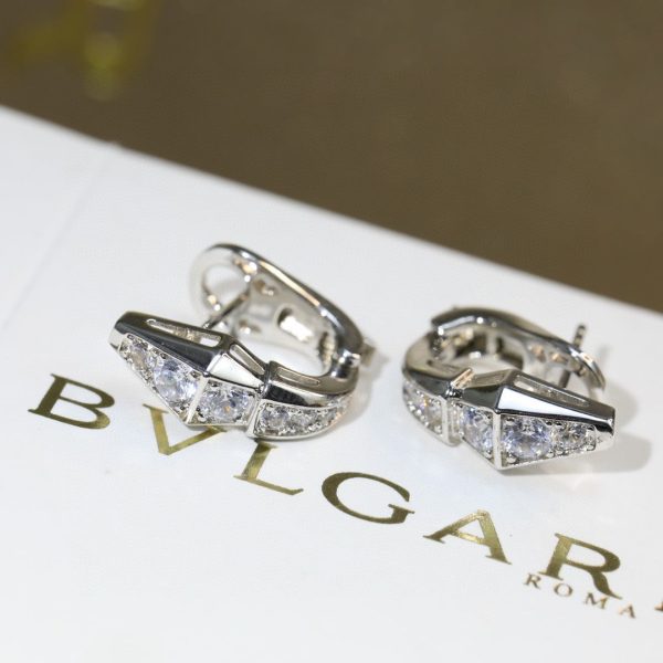 18K BV Serpenti Diamond Earrings - 图片 2