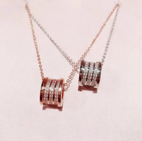 18K B.ZERO1  Demi-Pave Diamonds Necklace - Image 5