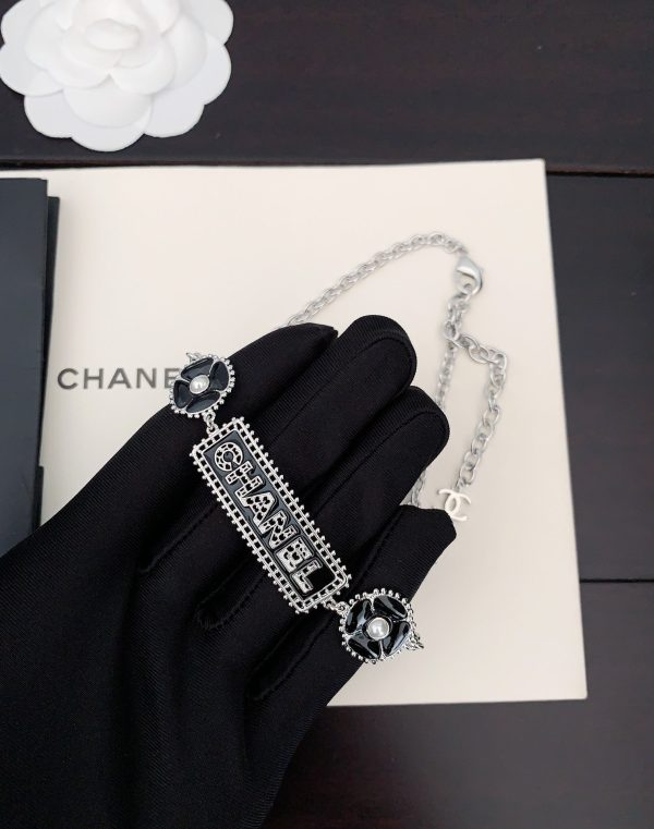 18K CC Resin Diamonds Necklace - 图片 4