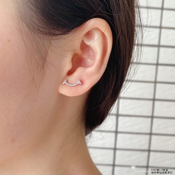 18K T Smile Diamonds Earrings - 图片 9