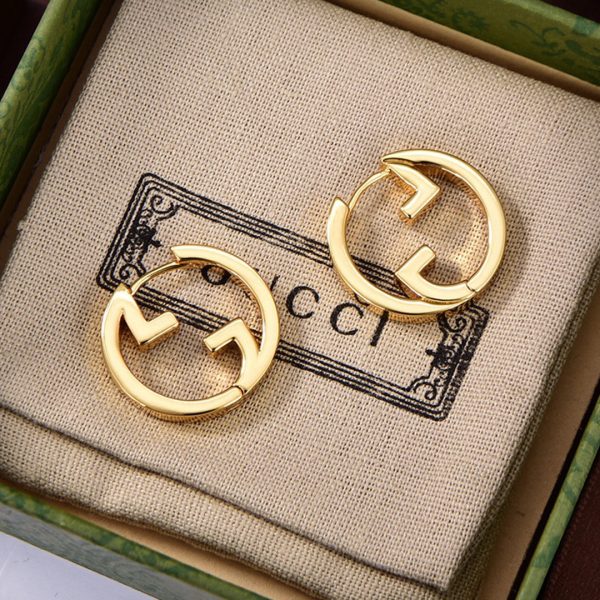 18K Double G Hollow Earrings