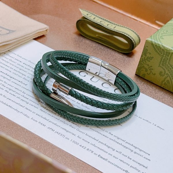 18K Double G Anger Forrest Green Bracelet - 图片 5