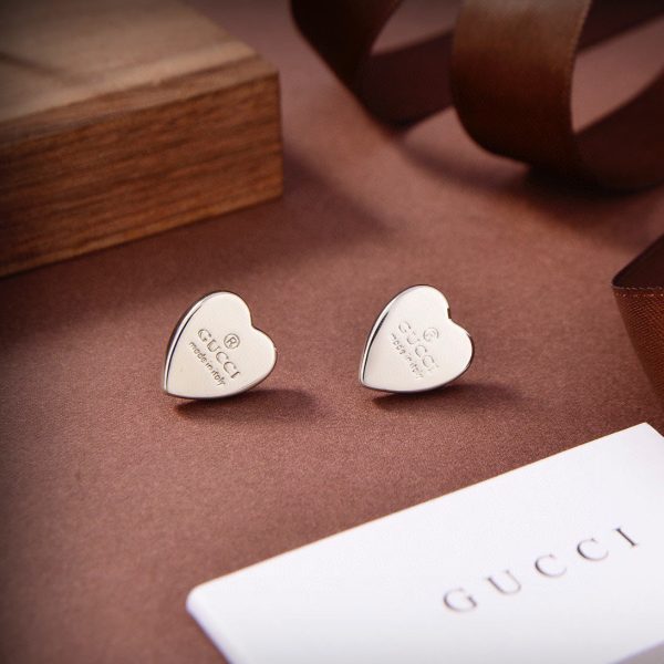 18k Double G Heart Earrings - 图片 4
