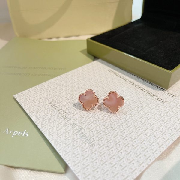 18K Magic Alhambra Pink Opale Earrings - 图片 6