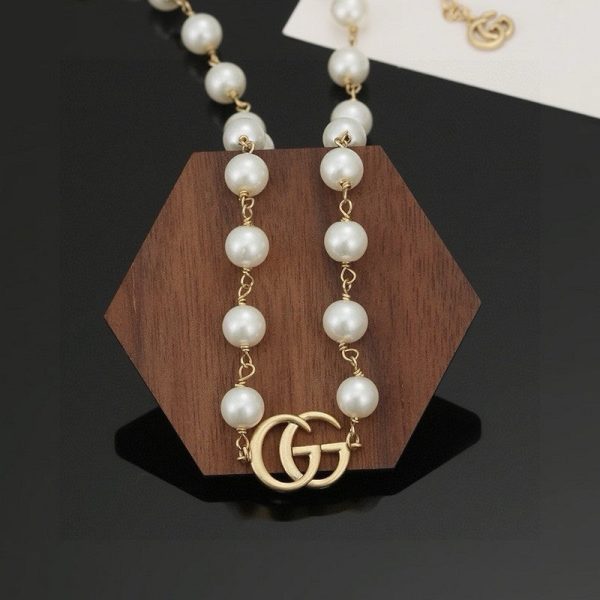 18K Double G Pearl Necklace - 图片 2