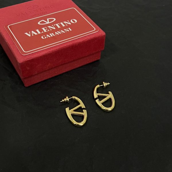 18K Vlogo Gold Earrings - 图片 5