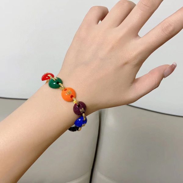 18K CC Color Beads Bracelet - 图片 2