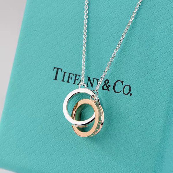 18K T 1837 Interlocking Circles Pendant Necklace - 图片 3