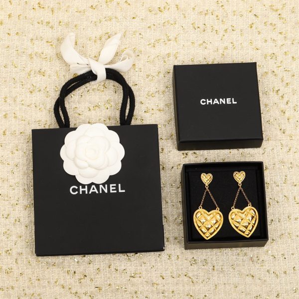 18K CC Coco Crush Heart Pendant Earrings - 图片 5