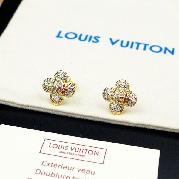 18k Louis Vivienne Diamond Earrings - 图片 3
