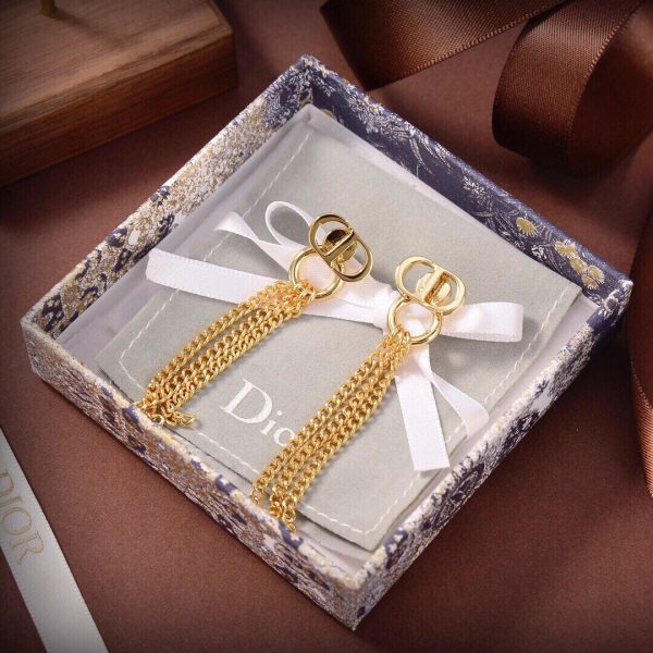 18K CD 30 Montaigne Chain Earrings - 图片 2