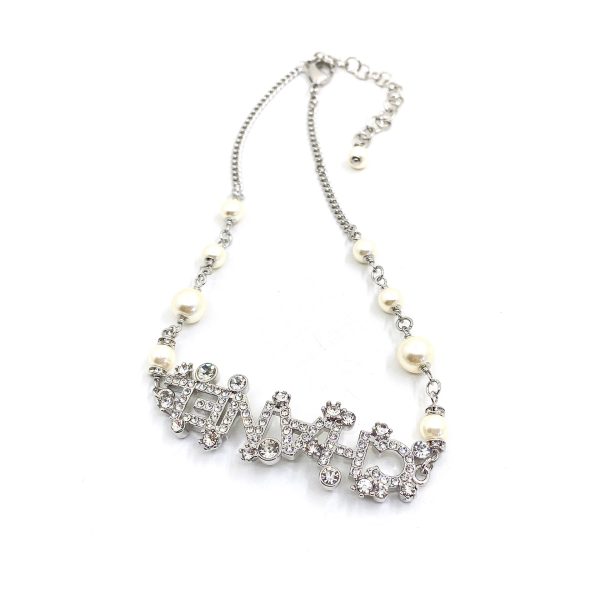 18K CC Crystals Necklace