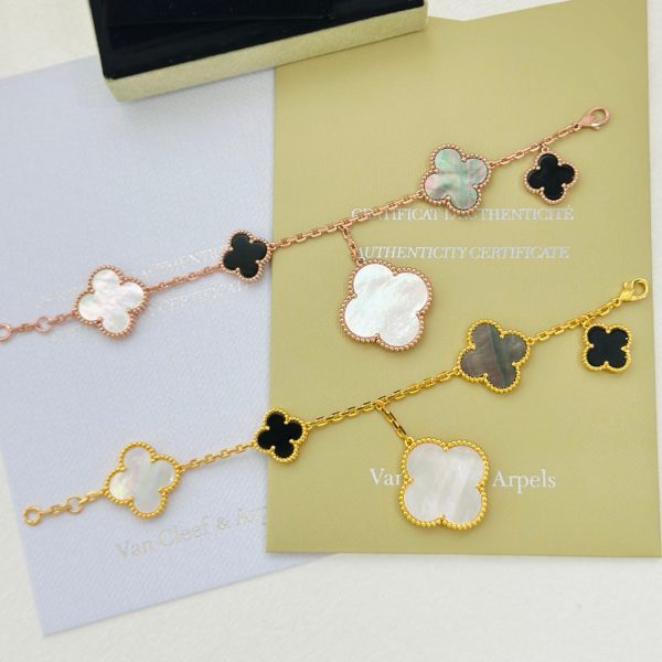 18K Magic Alhambra Five Motifs Clover Bracelet - 图片 4