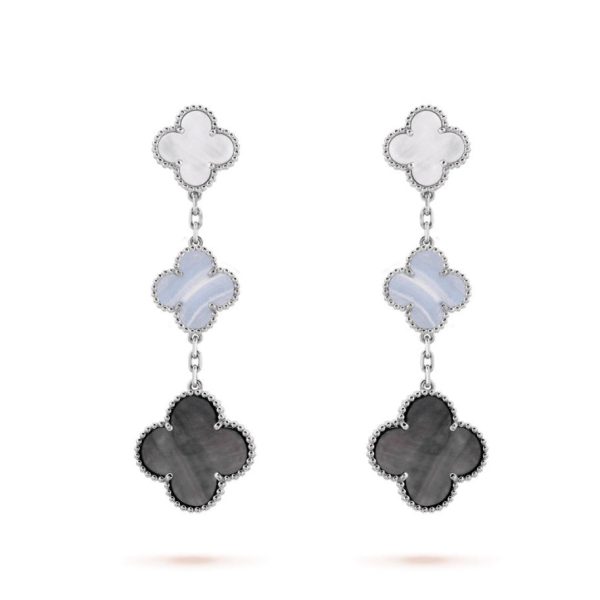 18K Magic Alhambra Three Motifs Earrings