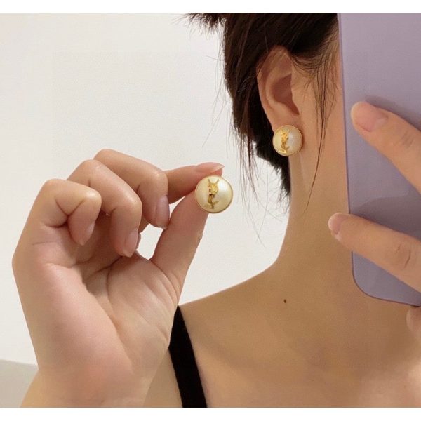 18K Saint White & Red Earrings - 图片 8