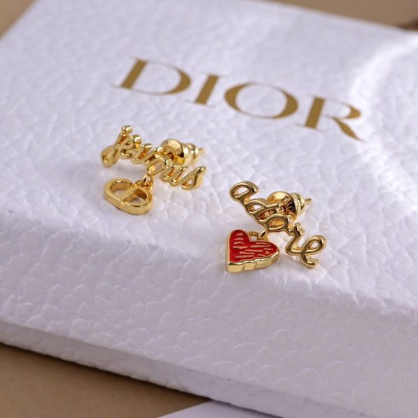18K CD Dioramour Je Vous Adore Earrings - 图片 2