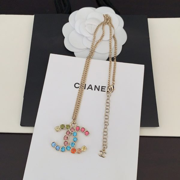 18K CC Color Crystals Necklace
