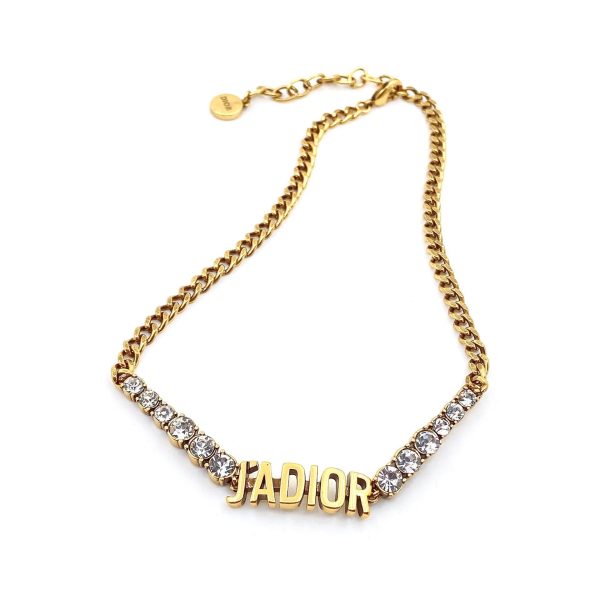 18K CD J'adior Crystal Choker Necklace