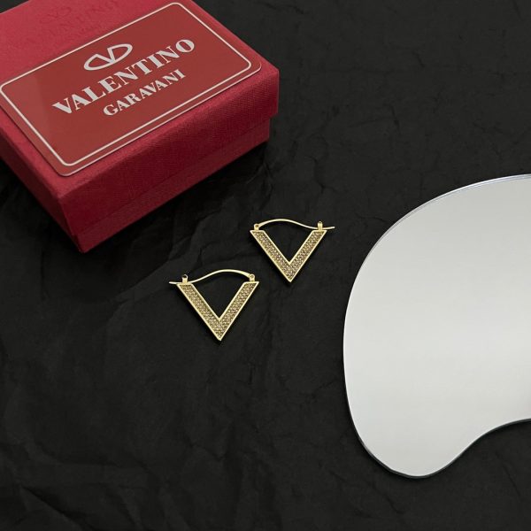 18K Vlogo Diamonds Earrings - 图片 2