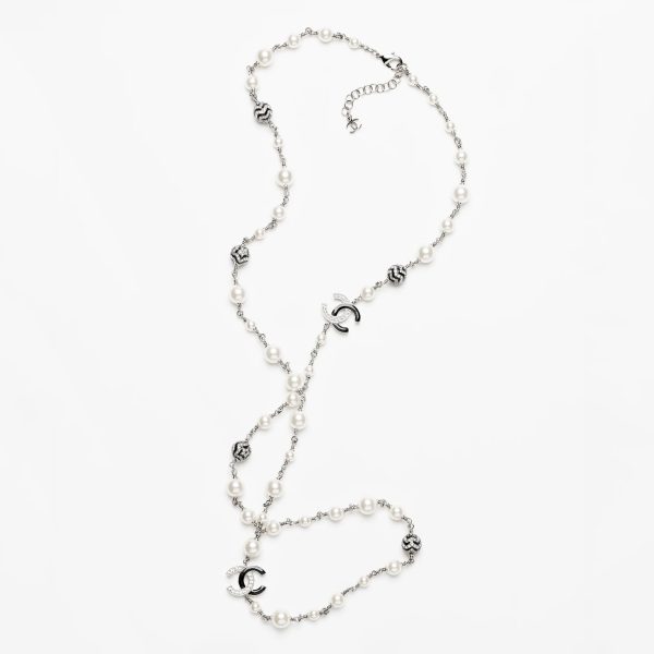 18K CC Star Pearls Long Necklace