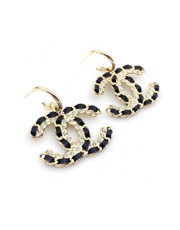 18K CC Leather Earrings - 图片 4