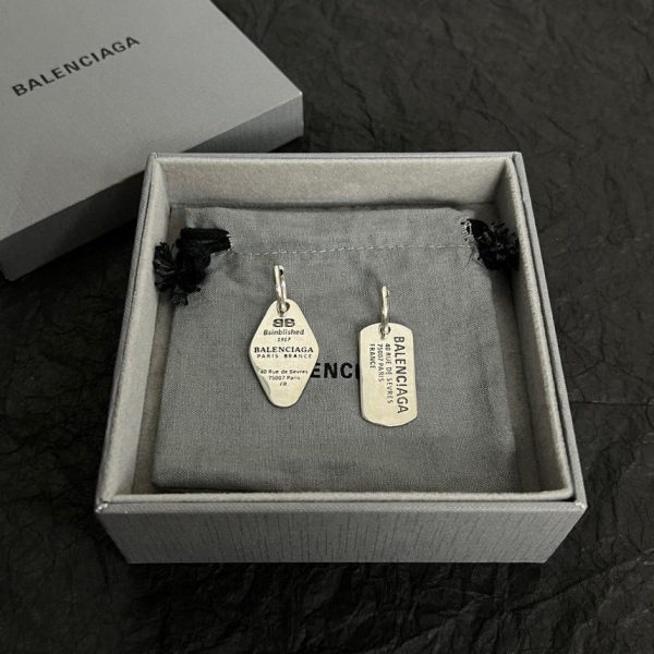 18K BB Plate Earrings - 图片 5