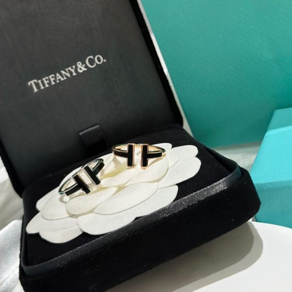 18K T Black Onyx Wire Ring - 图片 6