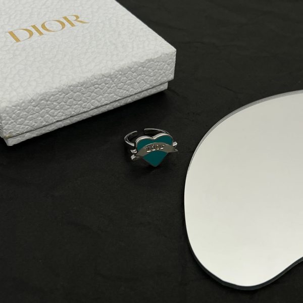 18K CD Blue Heart Ring - 图片 3