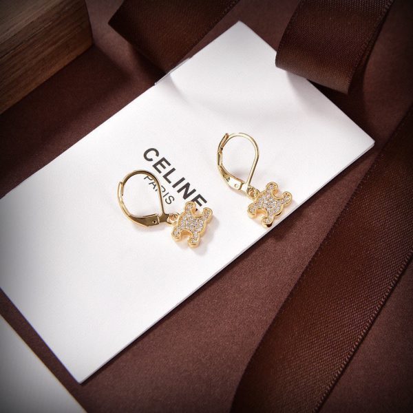 18K Triomphe Rhinestone Earrings - 图片 7