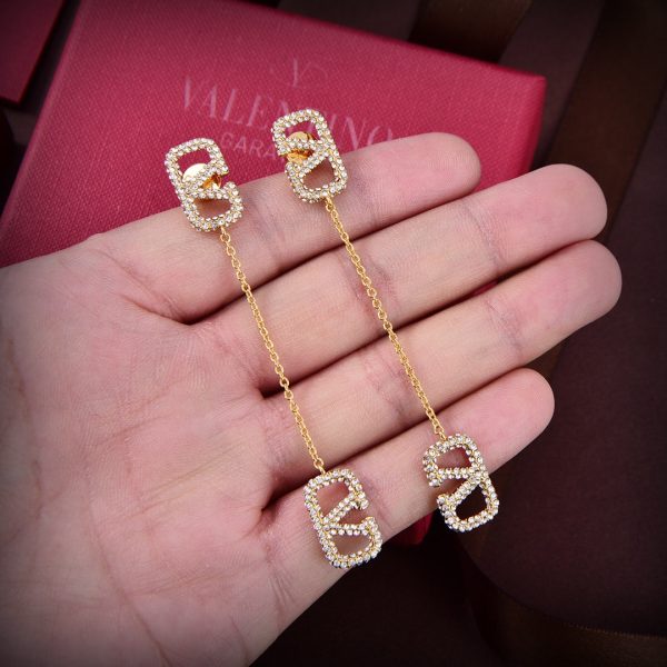 18K Garavani Crystal Vlogo Signature Earrings - 图片 3