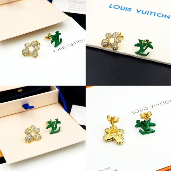 18K Louis Blossom Green Diamond Earrings - 图片 4