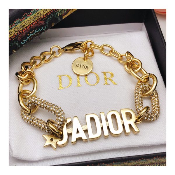 18K CD J'adior Chain Link Bracelet - 图片 2