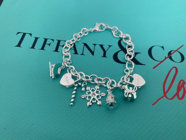 18K T Christmas Tag Bracelet - 图片 2