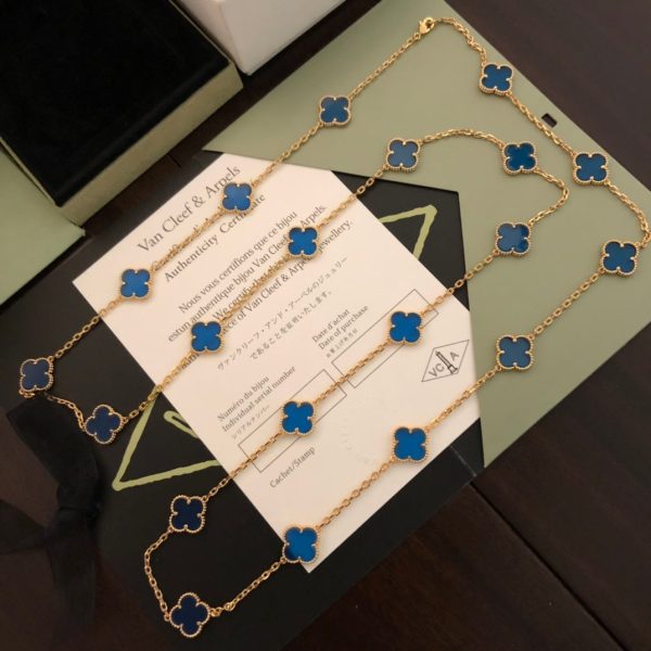 18K Vintage Alhambra 20 Motifs Long Necklace - 图片 6