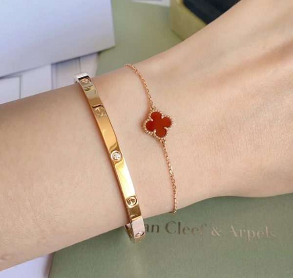 18K Love Six Diamonds Small Bracelet - 图片 2
