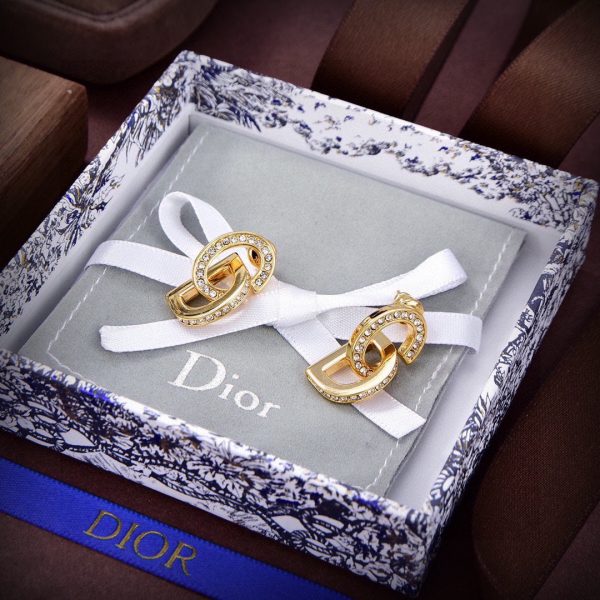 18K CD Lock Earrings - 图片 3