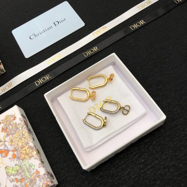18K CD Diamond Earrings - 图片 2