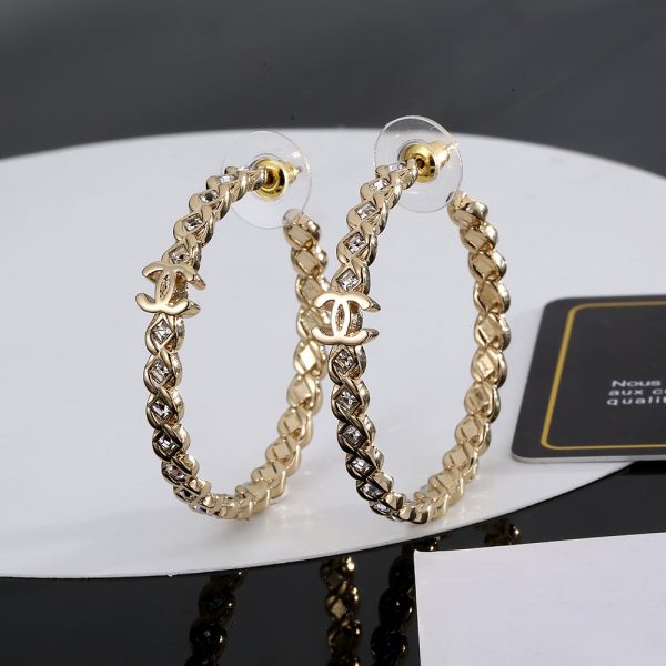 18K CC Crystal Earrings