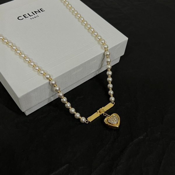 18K Triomphe Heart Pearl Necklace - 图片 2
