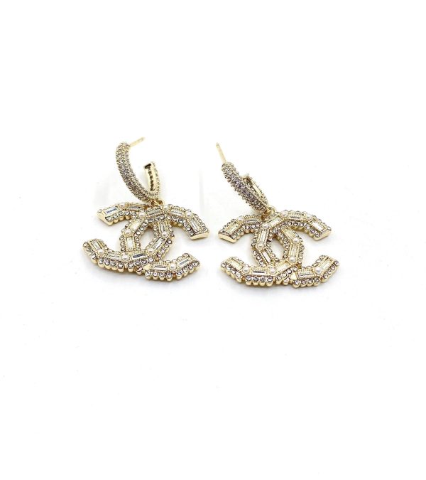 18K CC Crystals Earrings - 图片 2