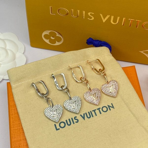 18k Louis Diamond Heart Earrings - 图片 7