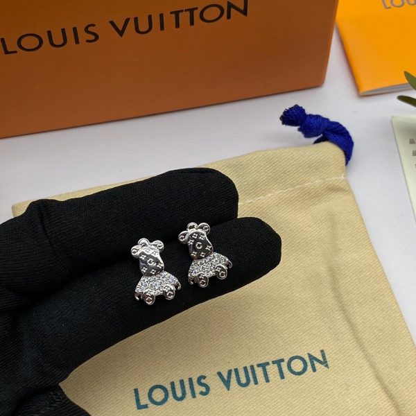 18K Louis Bear Earrings - 图片 2