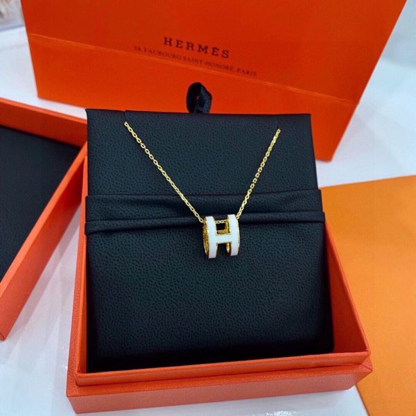 18K Mini Pop H White Necklace - 图片 3