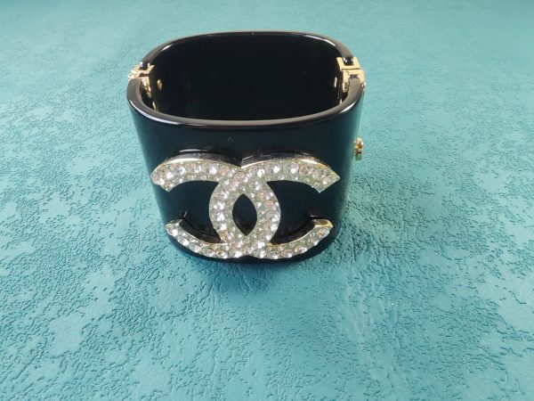 18K CC Crystal Cuff Bracelet - Image 2
