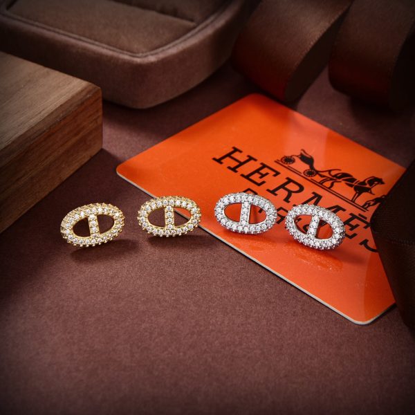 18K Farandole Diamond H Earrings - 图片 4