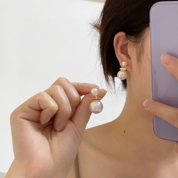 18K Triomphe Pearl Earrings - 图片 2