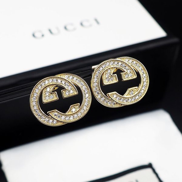 18K Double G Diamonds Earrings