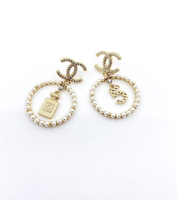 18K CC No.5 Perfume Bottle Earrings - 图片 7